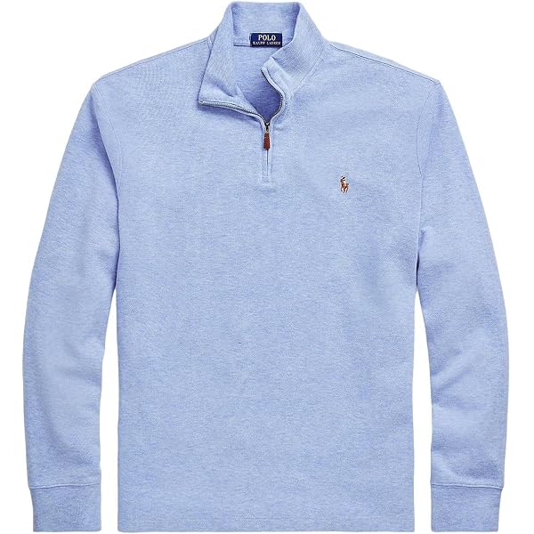 Polo Ralph Lauren Suéter masculino de algodão canelado francês com